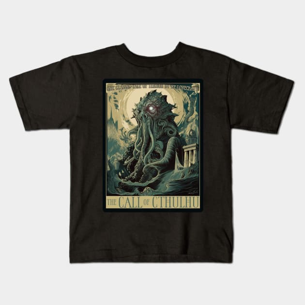 The Call of Cthulhu! Kids T-Shirt by Hiraeth Tees